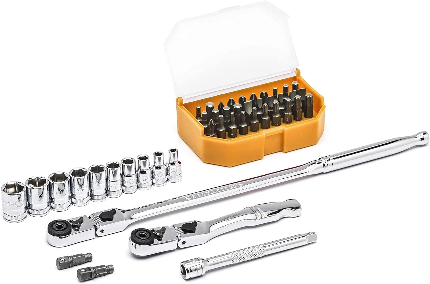 GEARWRENCH 45 Pc. 1/4" Drive 6 Pt. Standard Slim Head Mechanics Tool Set, Metric - 81032 45 Pc. 1/4" 6 Point Standard Slim Head - Image 2