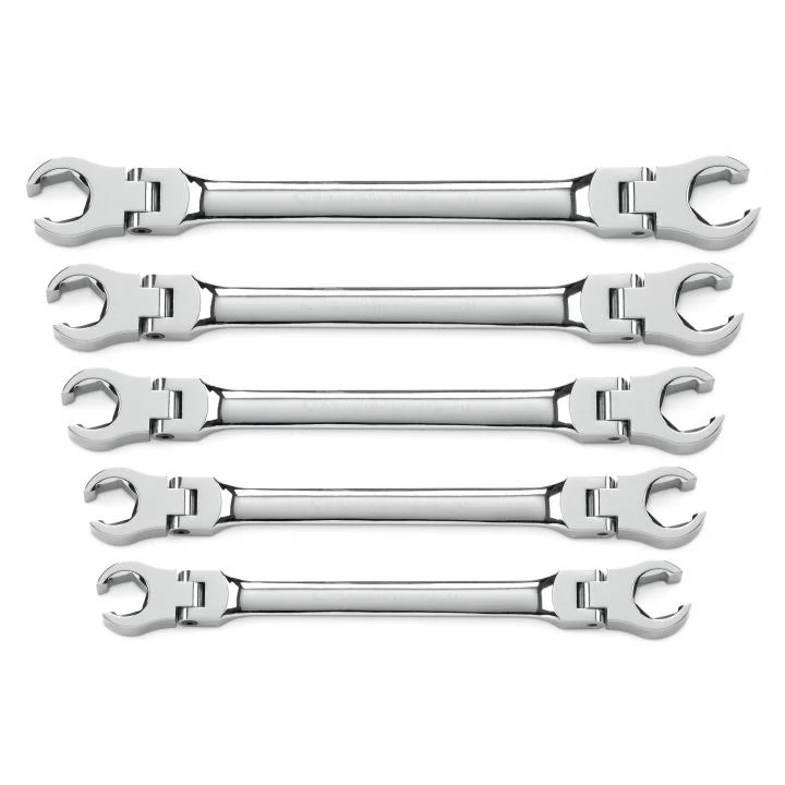 GEARWRENCH 5 Pc. Flex Head Flare Nut Wrench Set, SAE - 81910