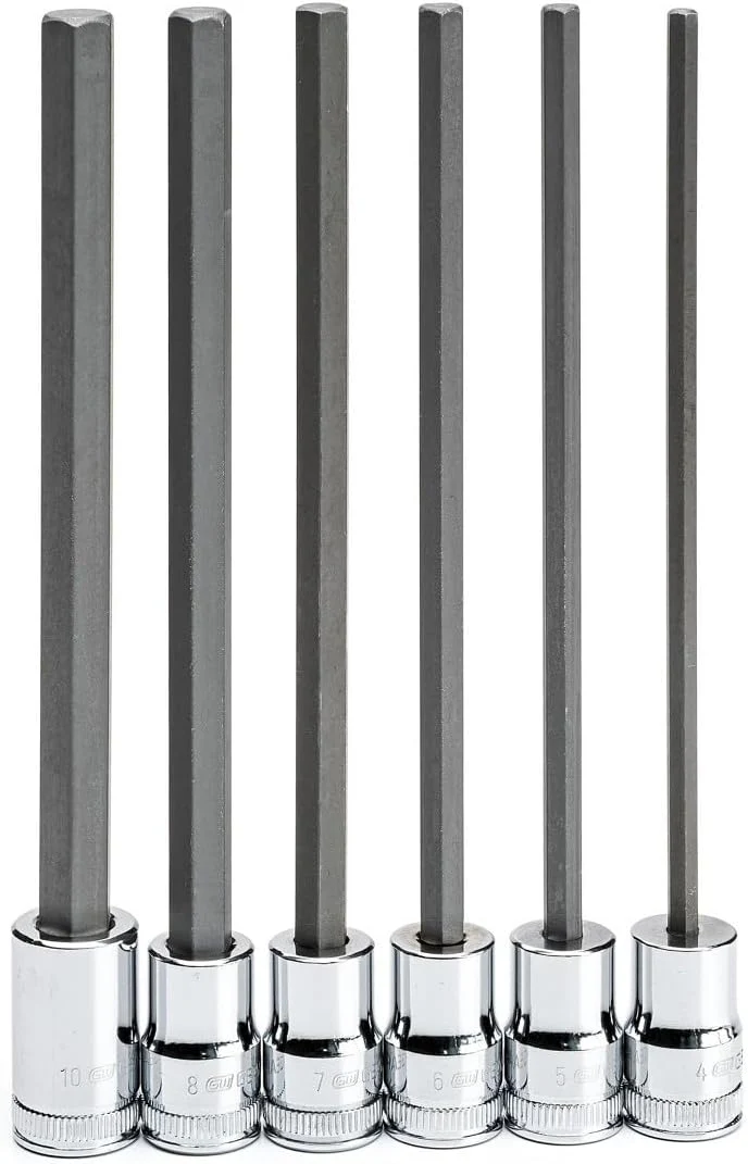 GEARWRENCH (82554) 6 Pc. 3/8" Drive Long Length Hex Bit Socket Set, Metric - Image 2