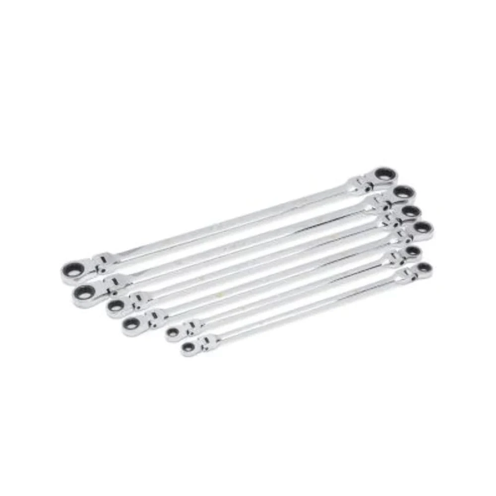 GEARWRENCH 86830 6 Piece 90-Tooth 12 Point Metric GearBox Double Flex Ratcheting Wrench Set