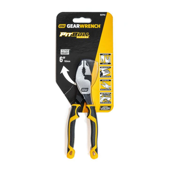 GEARWRENCH 6" Pitbull Dual Material Slip Joint Pliers - 82174C - Image 3