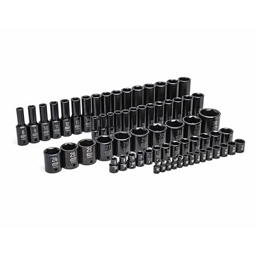 GEARWRENCH 66 Piece 1/4", 3/8", 1/2" Drive 6 Point Metric Impact Socket Set in Foam Storage Tray - GWMSISKMM - Image 2