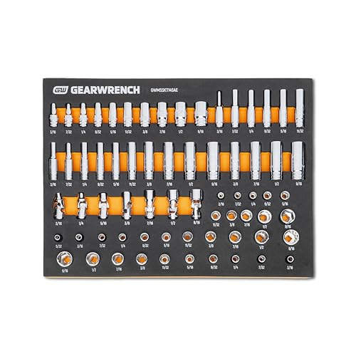 GEARWRENCH 68 Piece 1/4" Drive Master SAE Socket Set in Foam Storage Tray - GWMSSKT14SAE