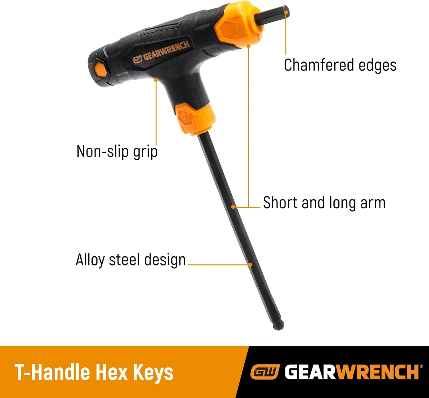GEARWRENCH 83516 7 Piece Metric T-Handle Ball End Hex Key Set - Image 4