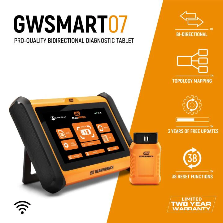GEARWRENCH GWSMART07 7" Wireless Bi-Directional Diagnostic Scanner Tablet - Image 12
