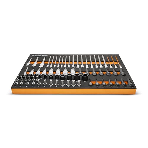 GEARWRENCH 74 Piece 1/4�, 3/8�, 1/2� Drive Metric Bit Socket Set in Foam Storage Tray - GWMSBSKCBMM - Image 4