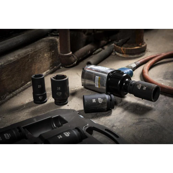 GEARWRENCH 8 Piece 3/4" Drive 6 Point Deep Metric Impact Socket Set | 26mm-38mm | 84032 - Image 5