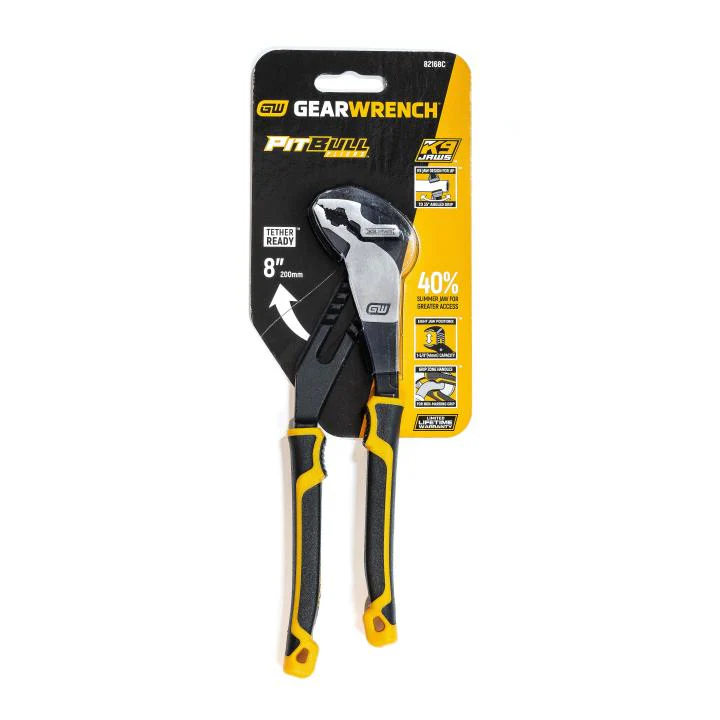 GEARWRENCH 8" Pitbull K9 V-Jaw Dual Material Tongue and Groove Pliers - 82168C - Image 3