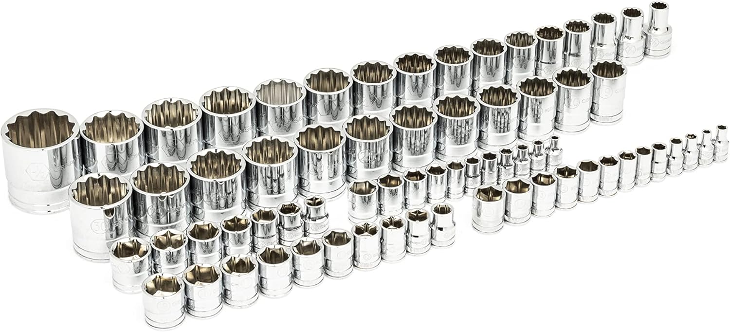 GEARWRENCH 83 Pc. 1/4, 3/8", 1/2" 90-Tooth SAE/Metric Mechanics Tool Set with EVA Foam Tray - 86529 - Image 11