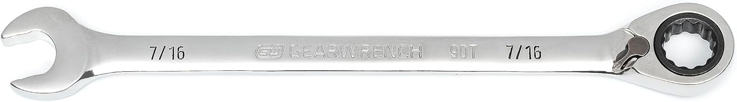 GEARWRENCH 86644 90T 7/16" Reversible Ratcheting Combination Wrench - Image 2