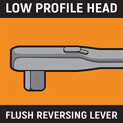 GEARWRENCH 1/2in Drive 90-Tooth Locking Flex Head Teardrop Ratchet 24in - Image 7