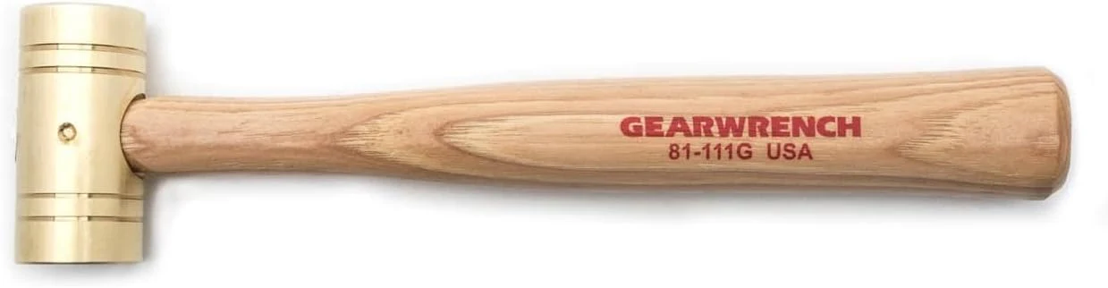 GEARWRENCH 81-111G Brass Hammer with Hickory Handle - 1 lb. - Image 2