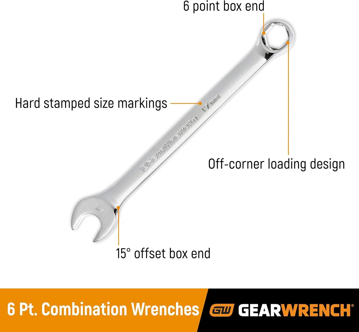 GEARWRENCH Combination Wrench 13/16" 6 Point - 81778, Black - Image 3