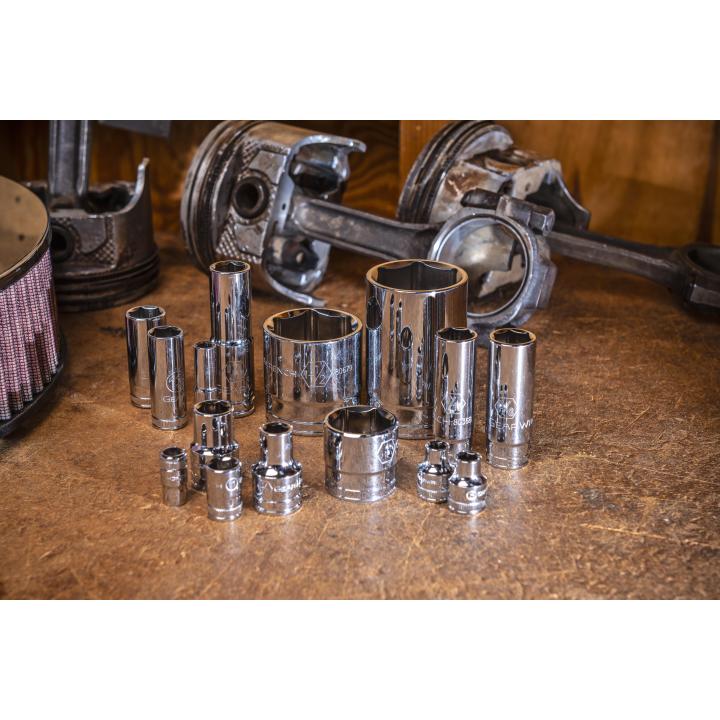 GEARWRENCH 89073 163 Piece 1/4", 3/8" & 1/2" Drive 6 Point Standard and Deep SAE/Metric Master Socket Set - Image 2