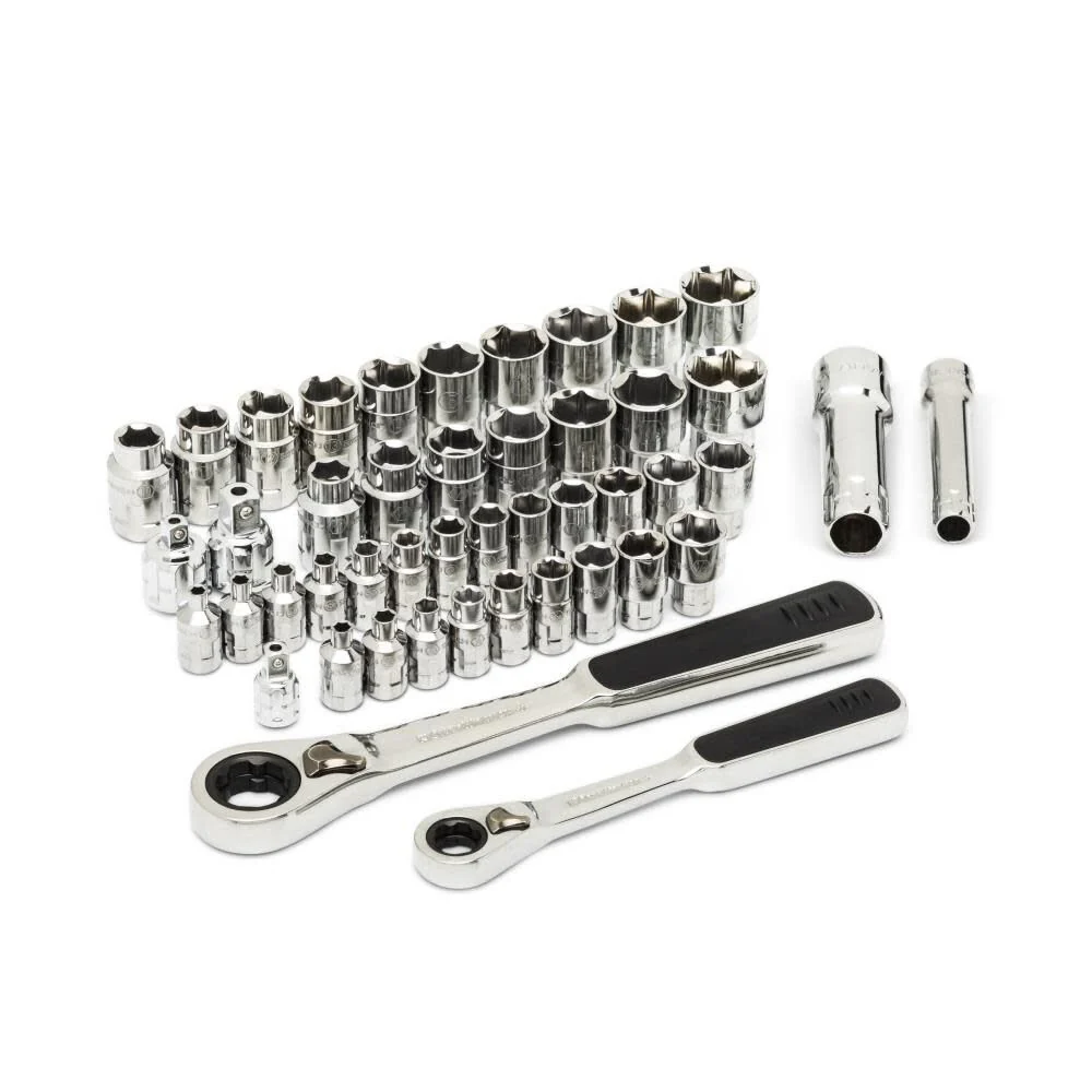 GEARWRENCH 46 Pc. 1/4" & 3/8" Drive 6 Pt. Pass-Thru Mechanics Tool Set, SAE/Metric - 8946 - Image 2