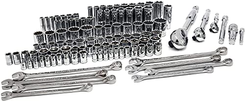 GEARWRENCH 110 Pc. 1/4", 3/8" & 1/2" Drive 6 & 12 Pt. Mechanics Tool Set, Standard & Deep, SAE/Metric - 89058 - Image 4