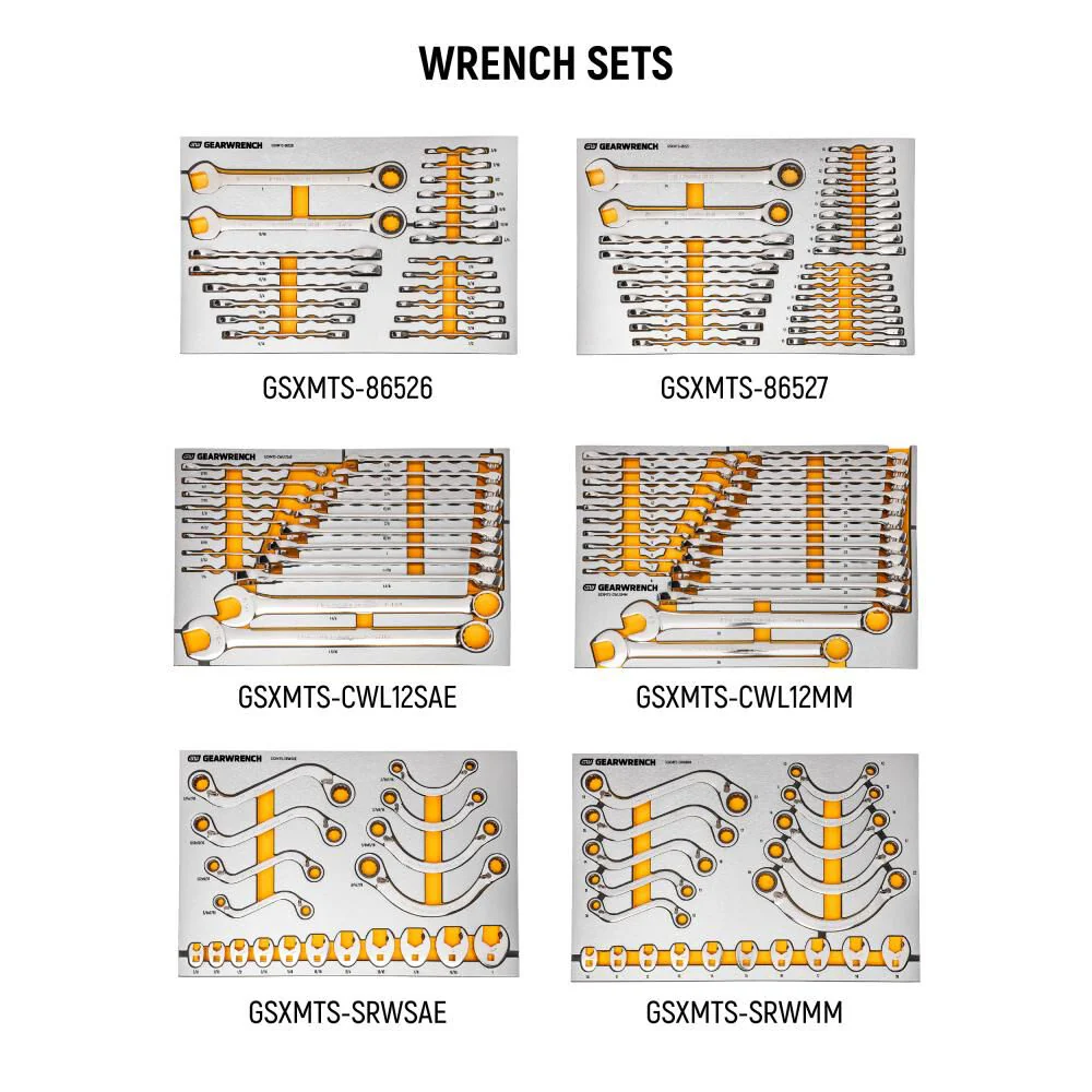 GEARWRENCH MEGAMOD 1268 Piece Master Mechanics Tool Set in Premium Modular Foam Trays with Tool Storage - Image 6