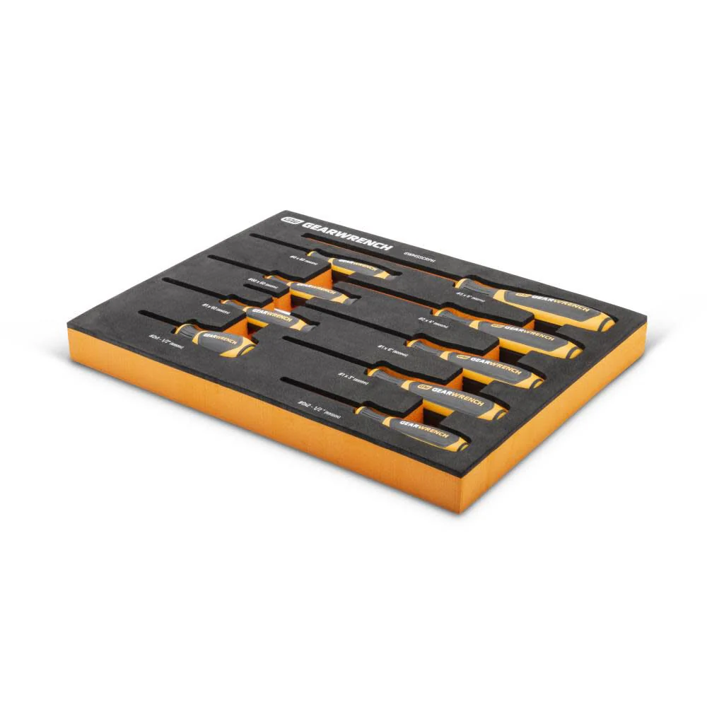 GEARWRENCH 9 Piece Phillips Dual Material Screwdriver Set in Foam Storage Tray - GWMSSCRPH - Image 5