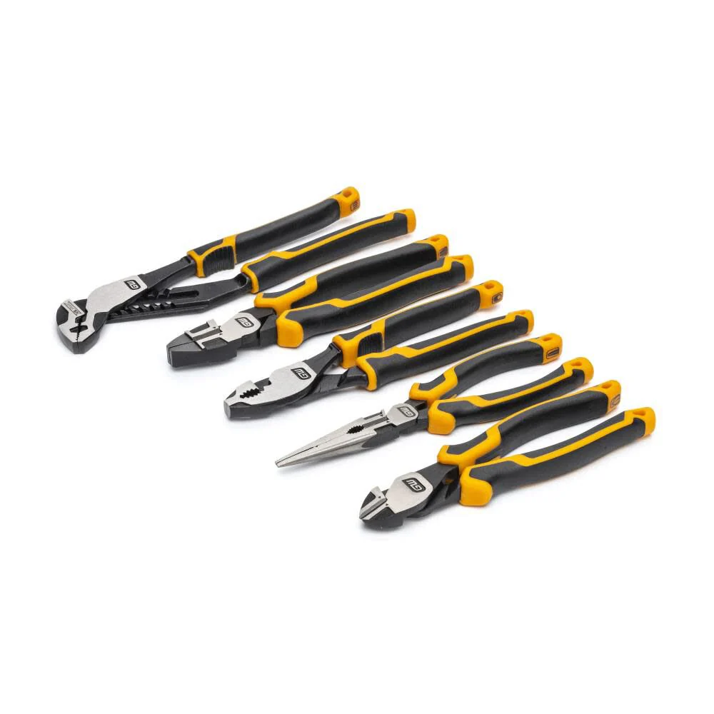 GEARWRENCH (GWMSPLR01) 5 Piece PITBULL Cushion Grip Pliers Set in Foam Storage Tray - Image 5