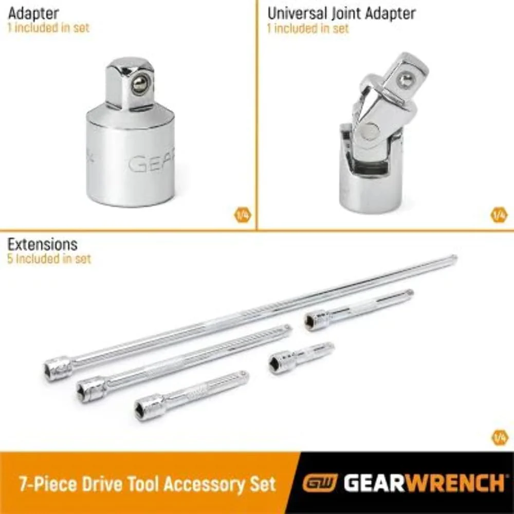 GEARWRENCH - Set 1/4Dr Extensions Adp Uj 7Pc (86535) - Image 3