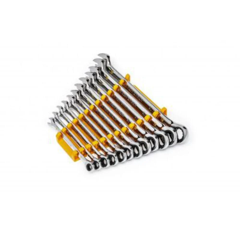 GEARWRENCH 86927 12 Piece 90-Tooth 12 Point Metric Combination Ratcheting Wrench Set