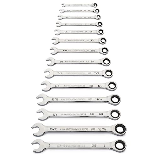 GEARWRENCH 86959 14-Piece 90-Tooth 12 Point SAE Combination Ratcheting Wrench Set - Image 3