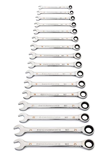 GEARWRENCH 16-Piece 90T 12 Point Metric Combination Ratcheting Wrench Set - Image 6
