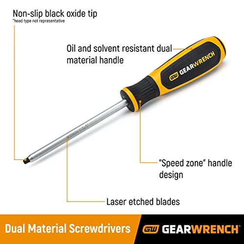 GEARWRENCH Slotted Dual Material Screwdriver 3/8" x 12" - 80020H - Image 2