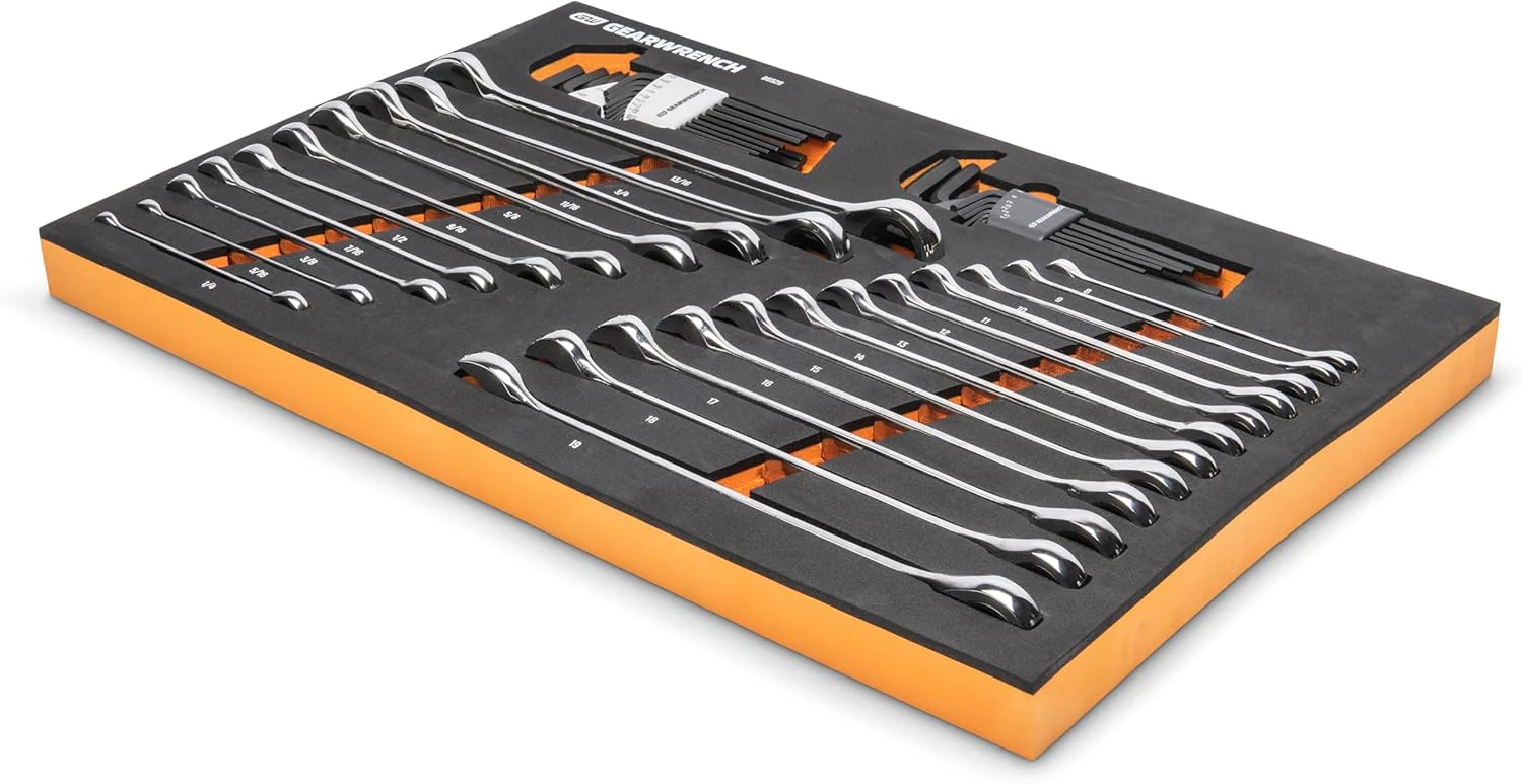 GEARWRENCH 44 Piece 90-Tooth SAE/Metric Ratcheting Wrench and Hex Key Set - 86528 - Image 4