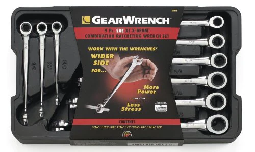 9 Pc. XL-X-Beam Combination Ratcheting Wrench Set SAE - Image 3
