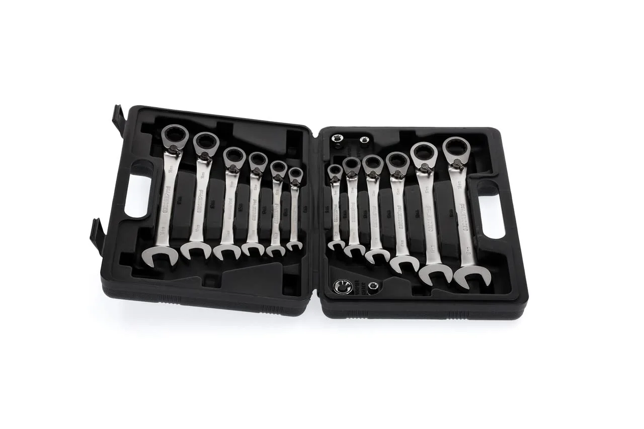 GEDORE 16 Piece Combination Ratchet Spanner Set 8-19mm - Image 4