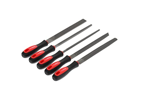 GEDORE RED File set tri.+sq.+flat+rnd+half-rnd 5pcs - Image 3