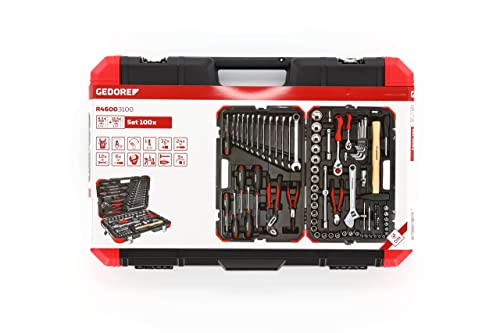 GEDORE Socket Set 1/4+1/2 size10-32mm 100-Piece - Image 2
