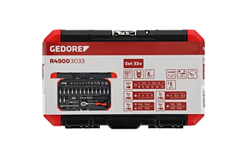 GEDORE RED 33-Piece 1/4 size, 4-13mm Socket Set - Image 5