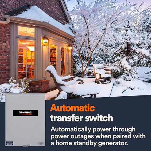 Generac 100 Amp Single Phase Generator Automatic Transfer Switch - Service Entrance Rated - NEMA 3R Outdoor Rated Aluminum Enclosure - Power Management for Indoor and Outdoor Use - Image 2