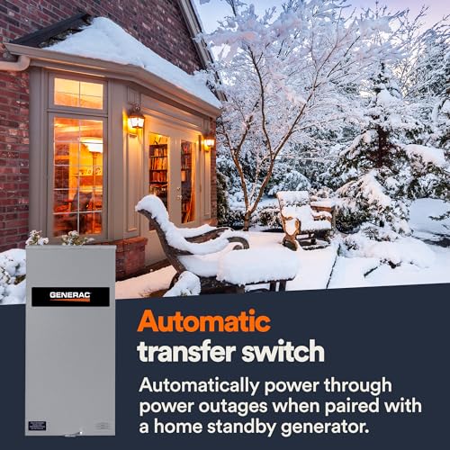 Generac 200 Amp Single Phase Generator Automatic Transfer Switch - Service Entrance Rated - NEMA 3R Outdoor Rated Aluminum Enclosure - Power Management for Indoor and Outdoor Use - Image 2