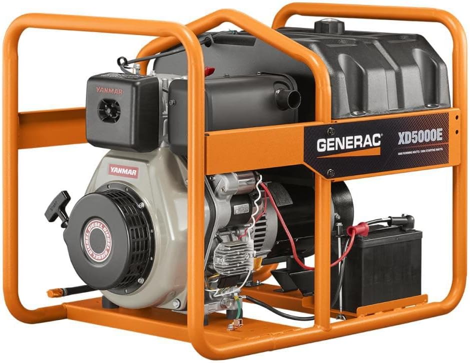 Generac 6864 XD5000E Portable Generator – 5000-Watt Diesel, Reliable Emergency Backup, Jobsite Ready - Image 2