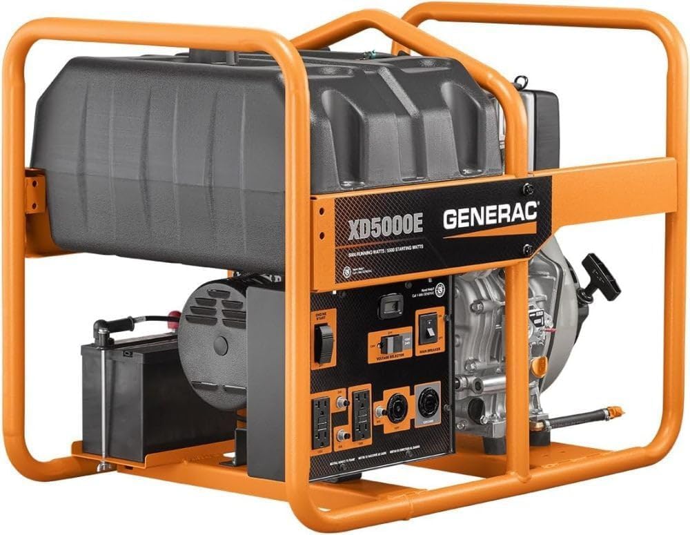 Generac 6864 XD5000E Portable Generator – 5000-Watt Diesel, Reliable Emergency Backup, Jobsite Ready - Image 5
