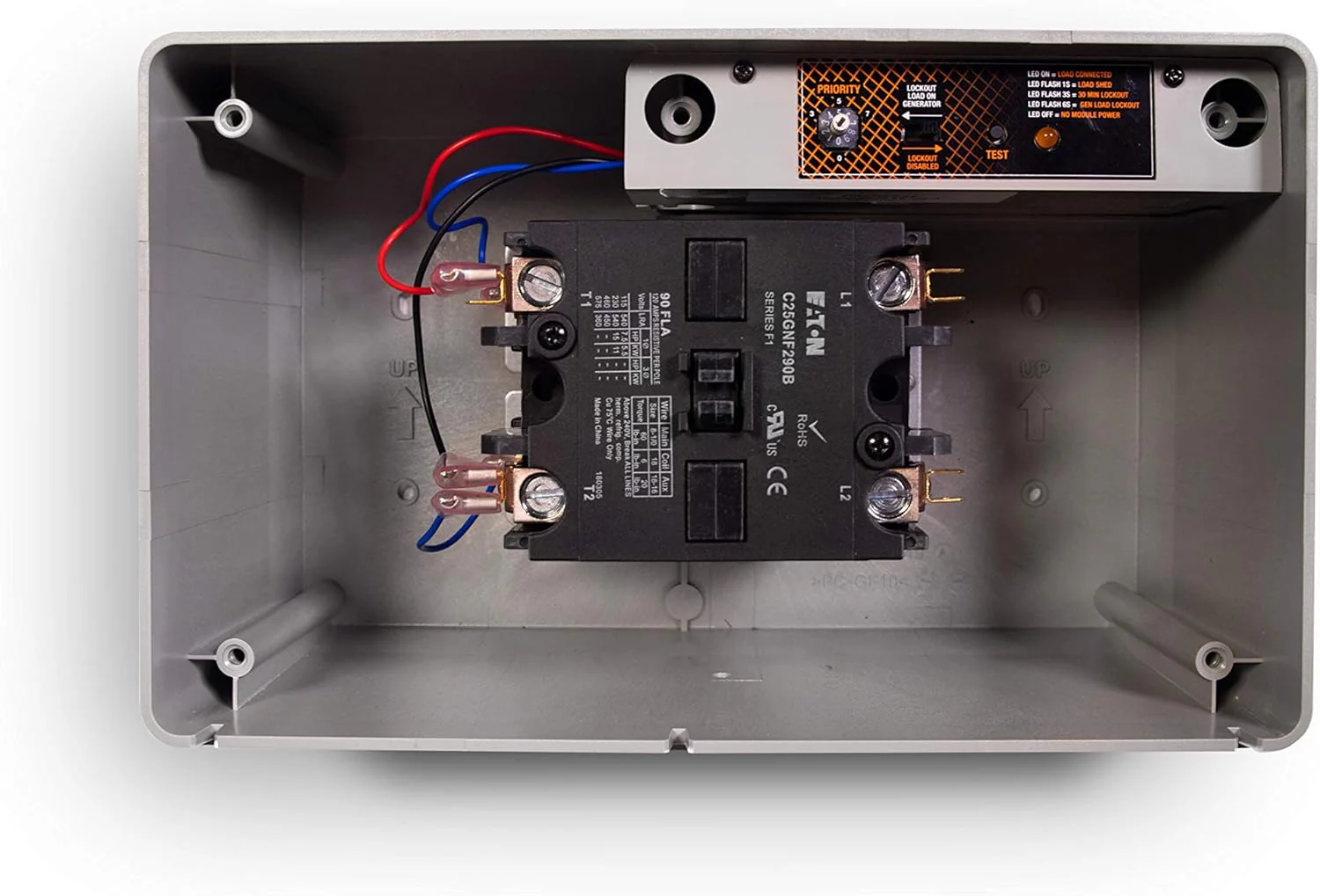 Generac 7006 100 Amp Load Manager - Efficient Load Prioritization and Wire-Free Technology for Reliable Power Management - Lock-Feature and LED Status Display for Convenient Operation - Gray - Image 4