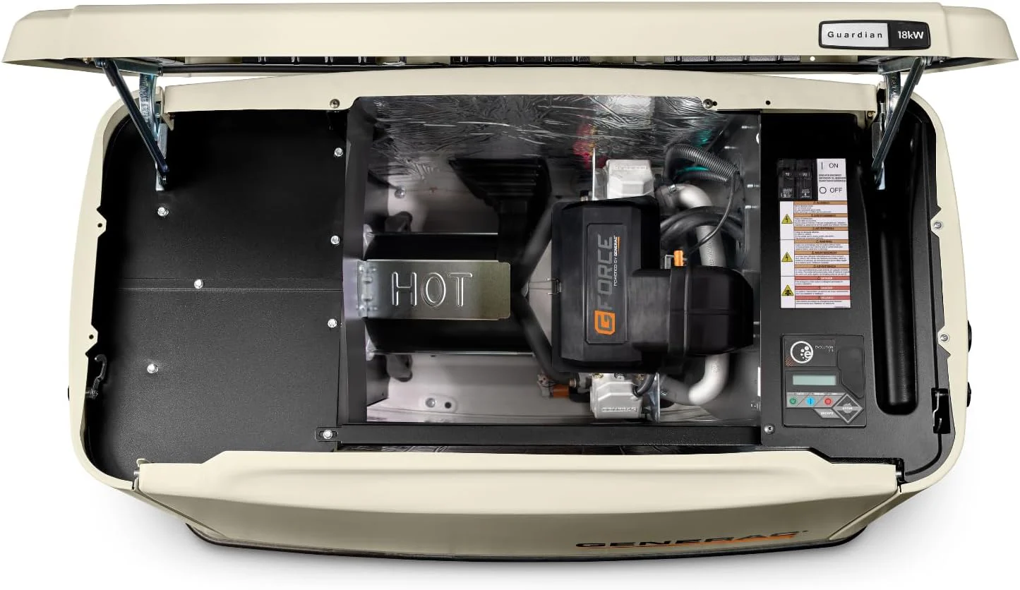 Generac 7226 Guardian 18kW Home Standby Generator, Durable All Aluminum, WiFi Enabled with G-Force Engine, Easy to Use, Whole House Power Backup, Smart Outage Solution - Bisque - Image 3