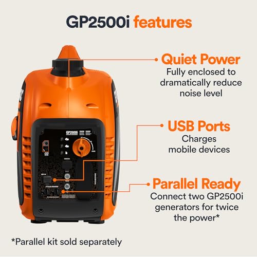 Generac Portable Inverter Generator 2500i with COsense 50ST (Model GP2500i) - Image 10