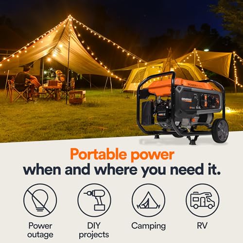 Generac 8,000-Watt Gas-Powered Portable Generator - Electric Start, CO-Sense, CARB Compliant - Reliable Power for Emergencies & Recreation - Image 4