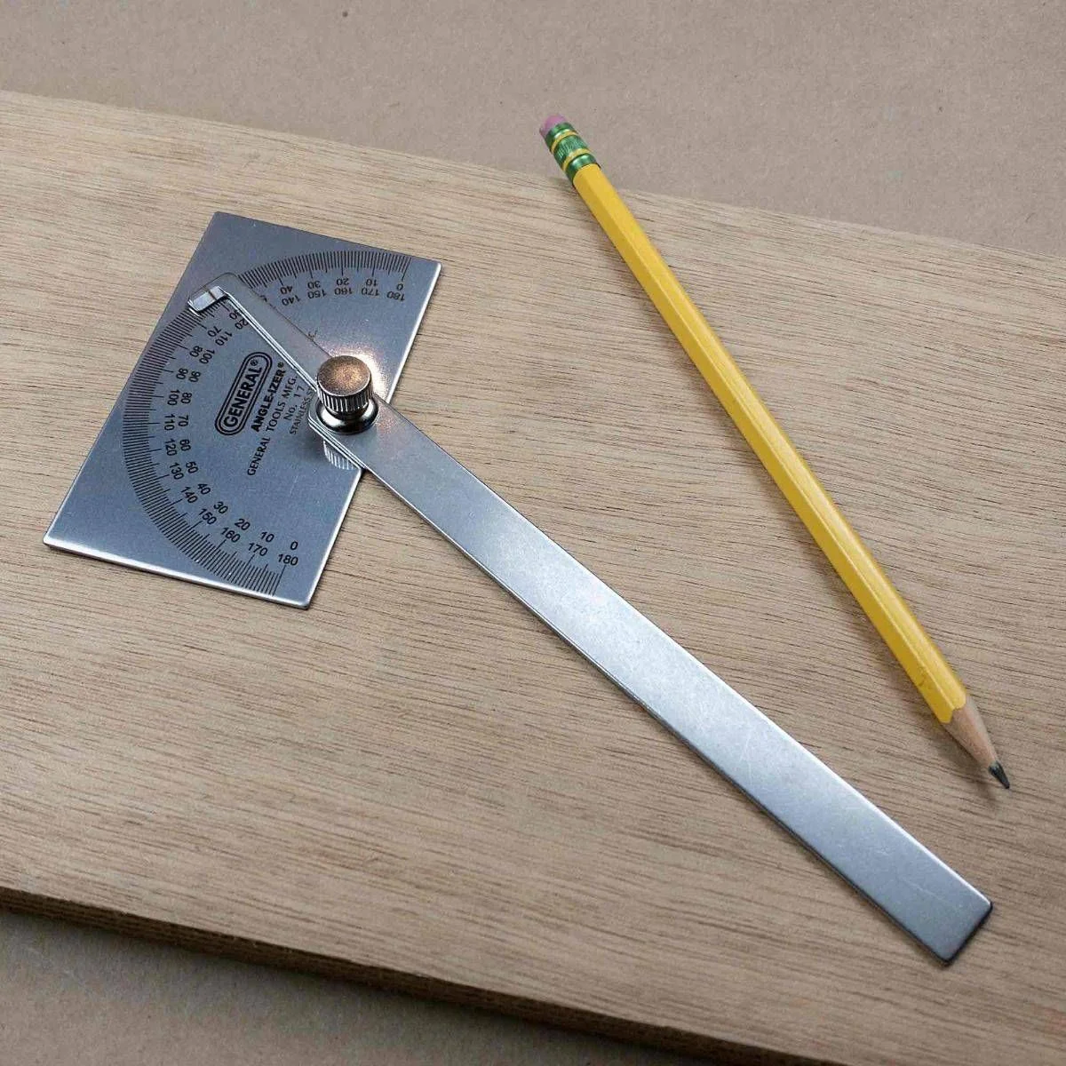 General Tools ANGLE-IZER Square Head Stainless Steel Angle Protractor, 0 to 180 Degrees, 6-Inch Arm - Image 6