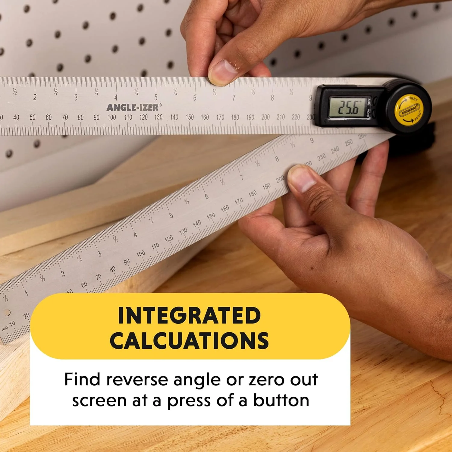 General Tools Digital Angle Finder Ruler #823 - 10" H - Stainless Steel Measurement Tool - Image 5