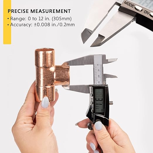 General Tools Digital 8" Caliper Measuring Tool with Stainless Steel Ruler - Image 4