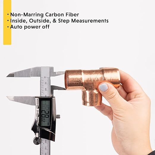 General Tools Digital 8" Caliper Measuring Tool with Stainless Steel Ruler - Image 5