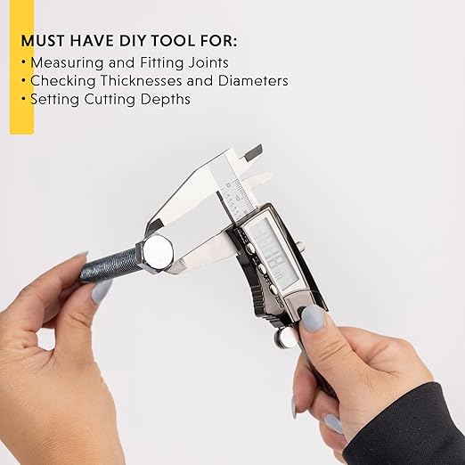 General Tools Digital 8" Caliper Measuring Tool with Stainless Steel Ruler - Image 6