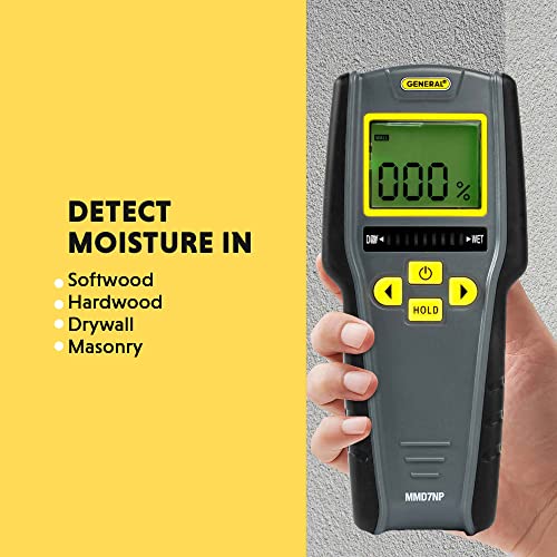 General Tools Digital Moisture Meter MMD7NP - Humidity Sensor- Pinless and Non-Invasive - Image 3
