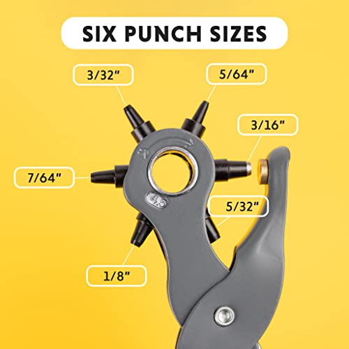 General Tools Leather Hole Punch Tool, 5/64 In. to 3/16 In. - Image 6