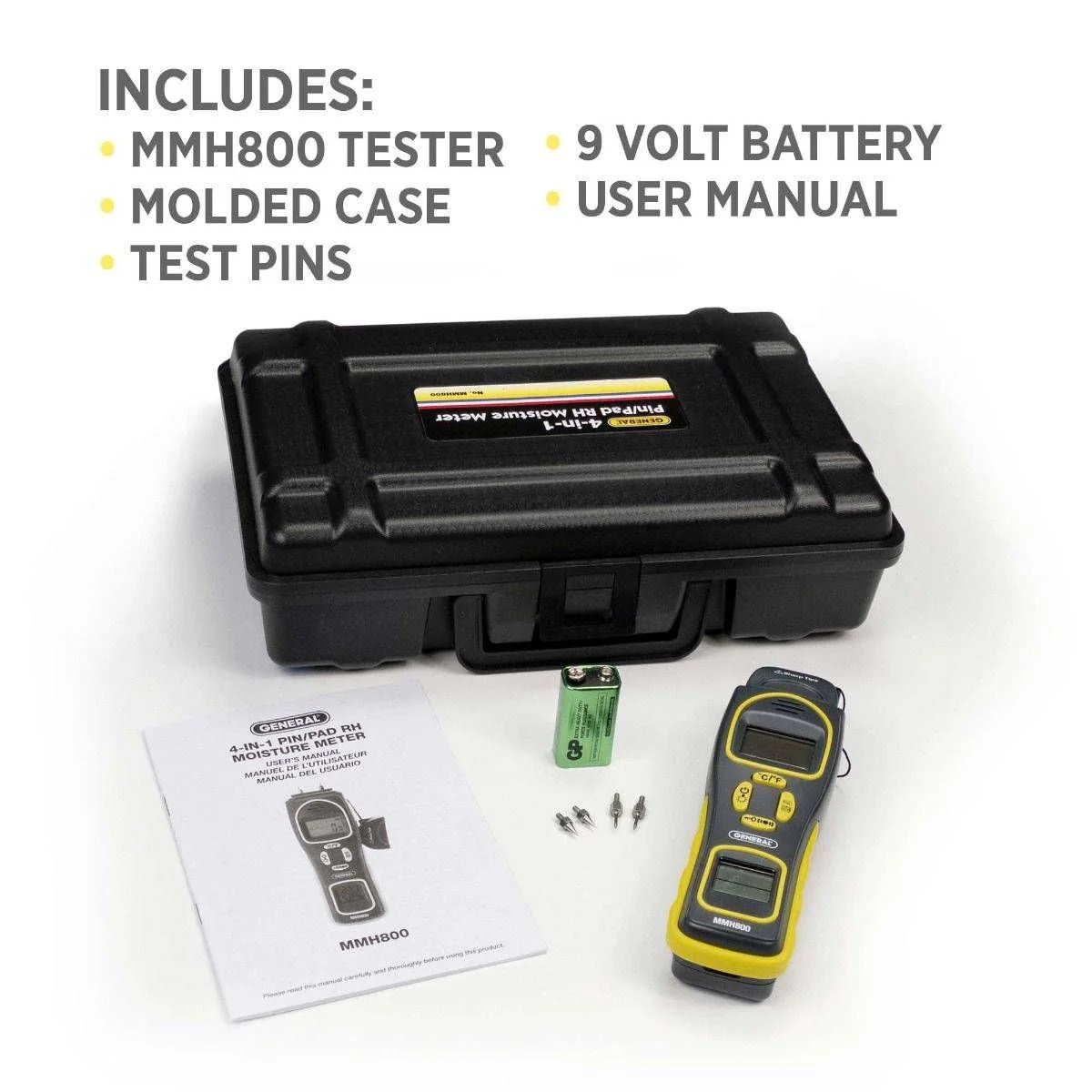 General Tools Pin/Pinless Moisture Meter w/Temp and Humidity - Image 4